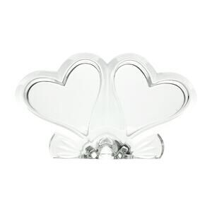 Waterford (Marquis) “Sweet Memories” Crystal Double Heart Mini Picture Frame 3”
